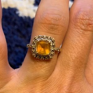 10k Yellow Gold, Diamond and November Birth Stone